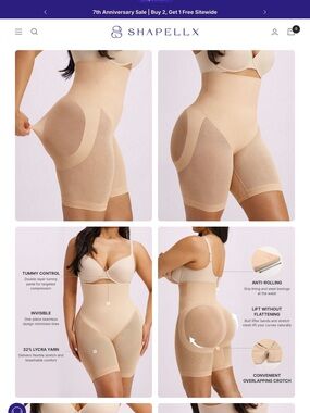 Shapellx Shape wear tummy control shorts in Beige